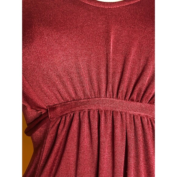 1970s ROBERTA CALIFORNIA Empire Waist DISCO Dress W/Adjustable Waist Straps. S-M - Picture 7 of 9